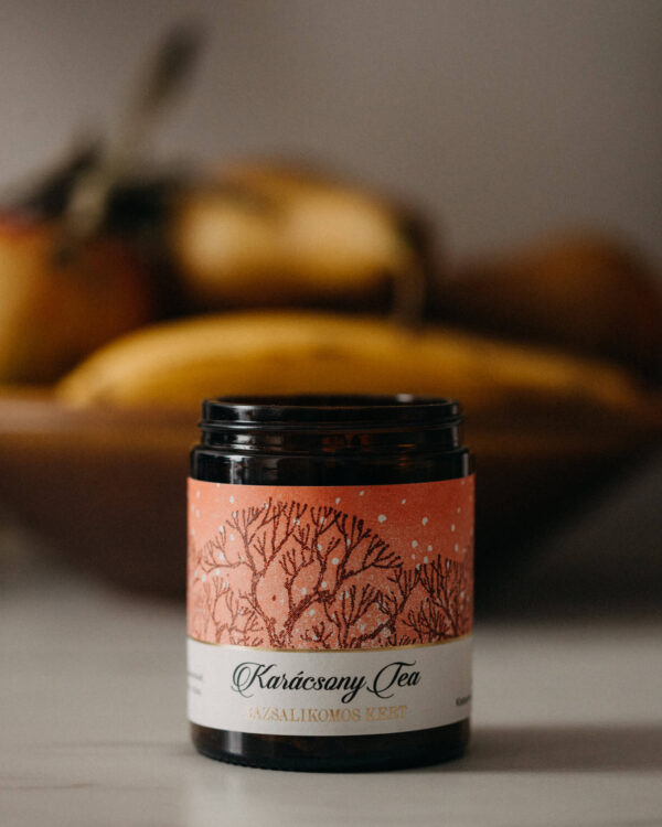 Karácsony tea zerohero, zero waste életmód, fenntartható konyha, tea üvegben, karácsony tea